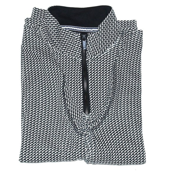 JERMYN & BOND Long Sleeve Mesh Pattern Men's Polo Shirt - Size M/M - Picture 8 of 9